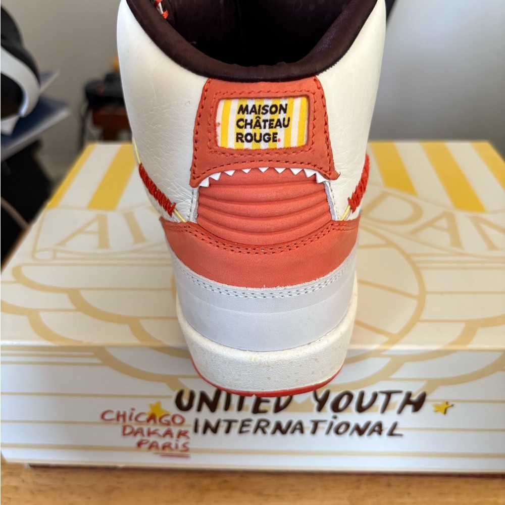 Kids Shoes - White and Orange